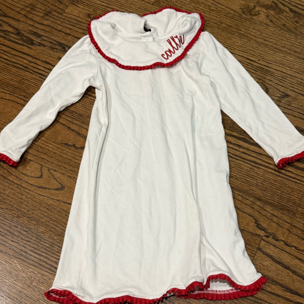 LIKE NEW! Lila & Hayes CALLIE Monogrammed Kids Play or Nightgown Dress 4T